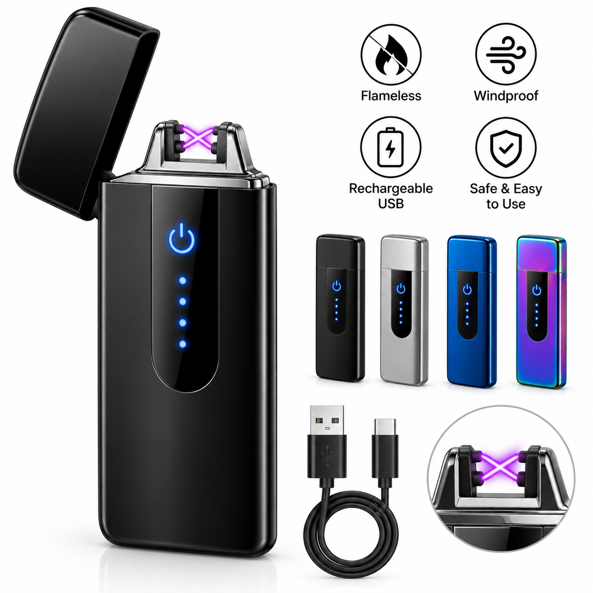 USB Rechargeable Electric Arc Lighter