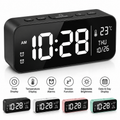Digital LCD Alarm Clock with Temperature Display
